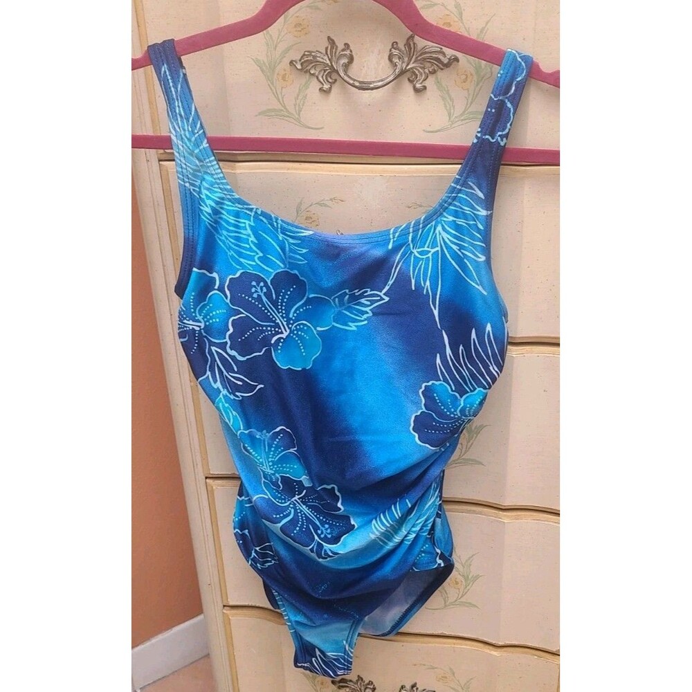 Open Dream Shiney Floral One Piece Swimsuit One Piece SZ 10